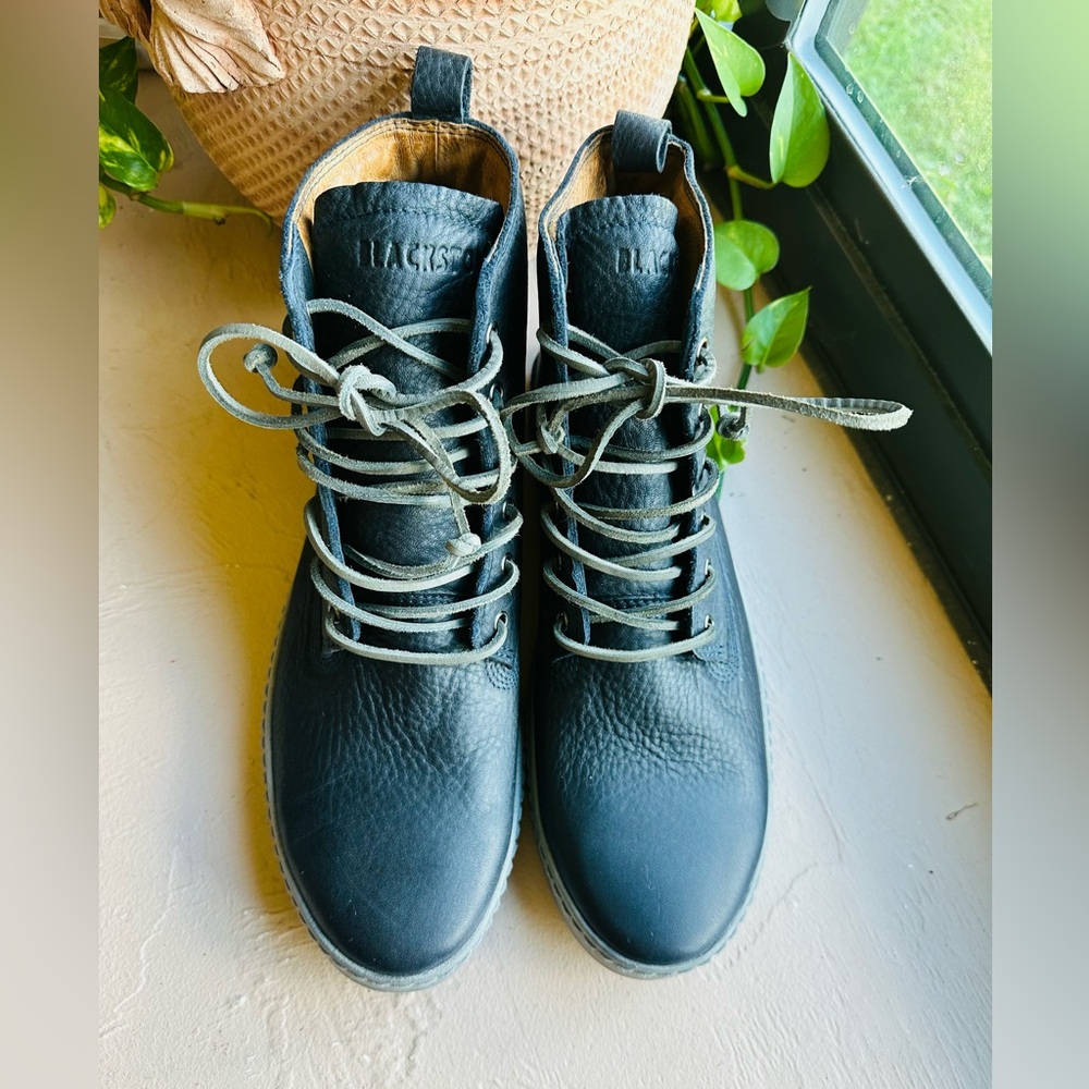 Blackstone Dark Indigo Men’s Leather Booties Moto Size 42/US9